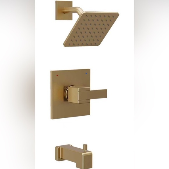 BNIB Gold Square Shower Faucet Set